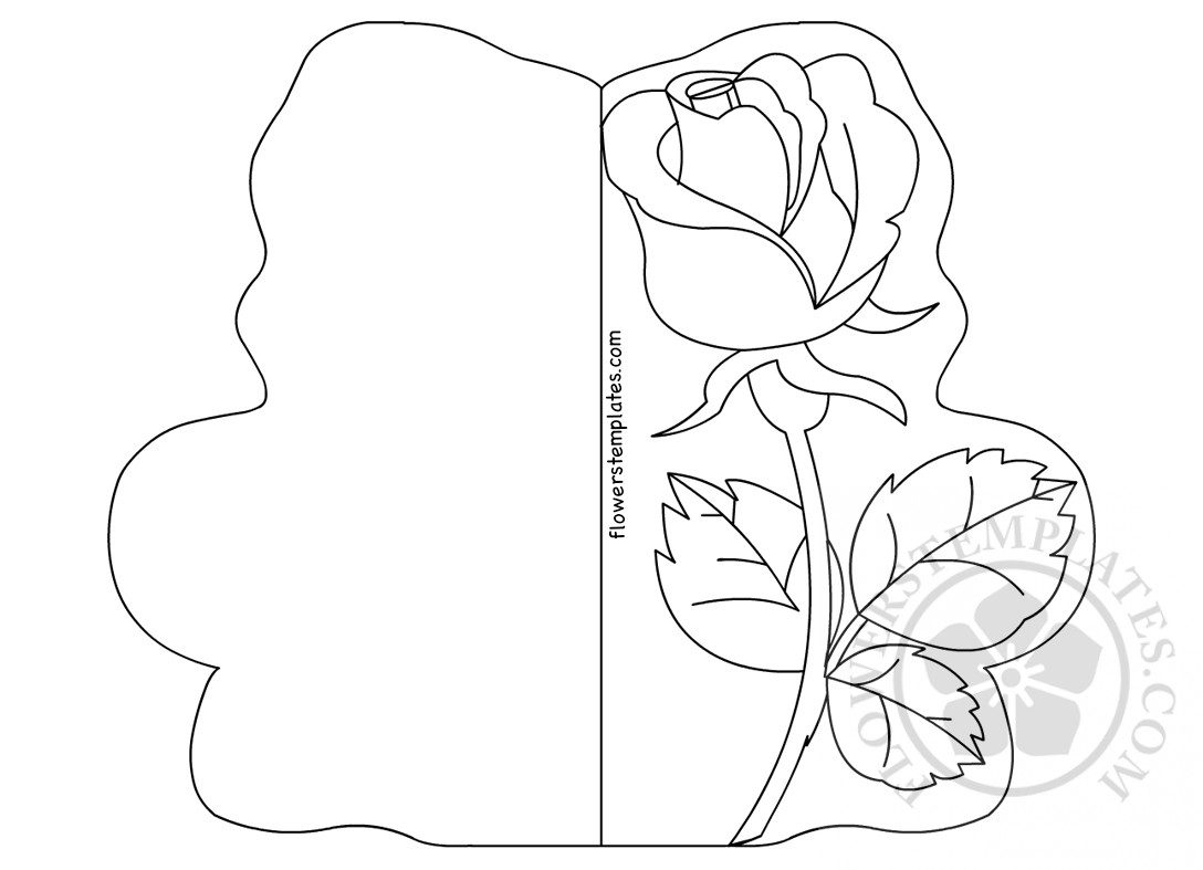 single-rose-card-template-flowers-templates