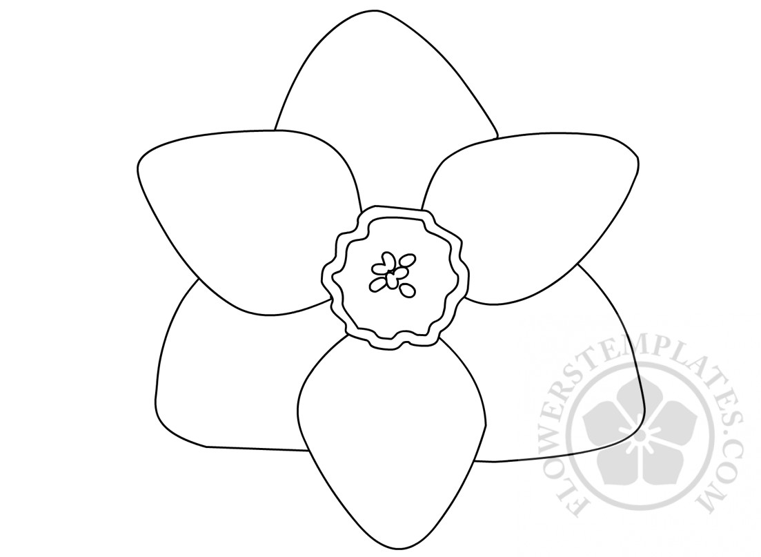 Cut Out Daffodil Template Printable Printable Templates