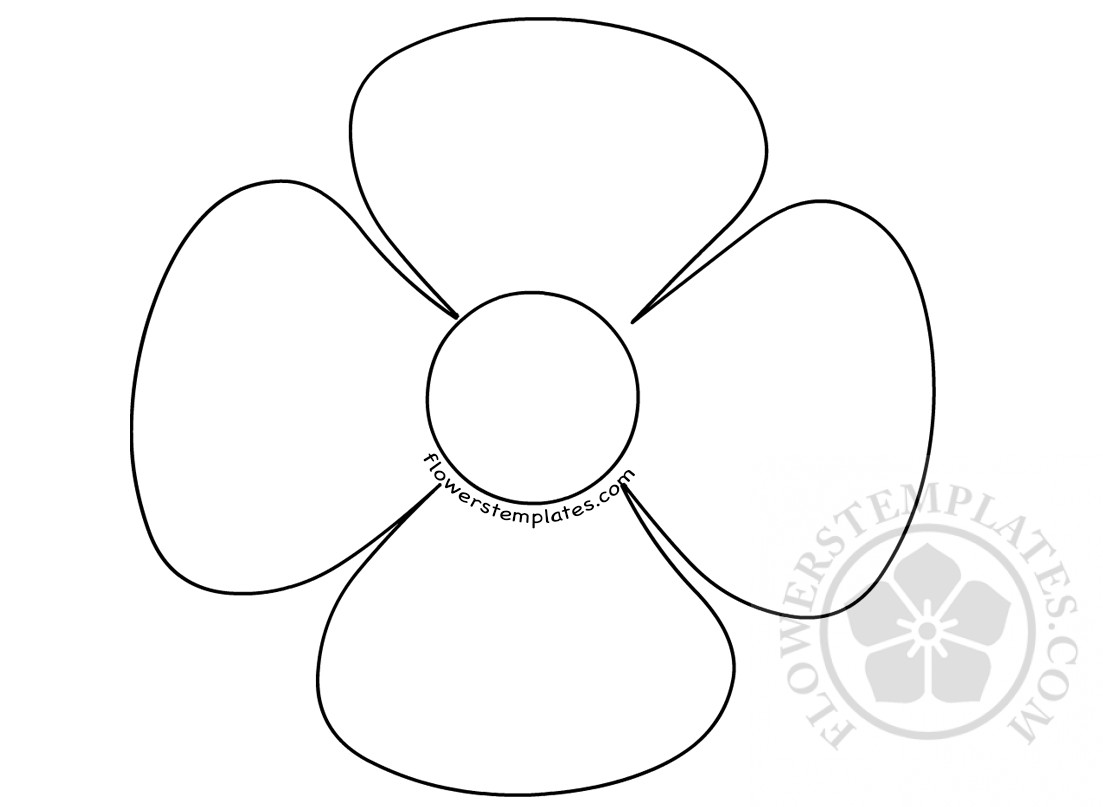4 petal flower clipart flowers templates