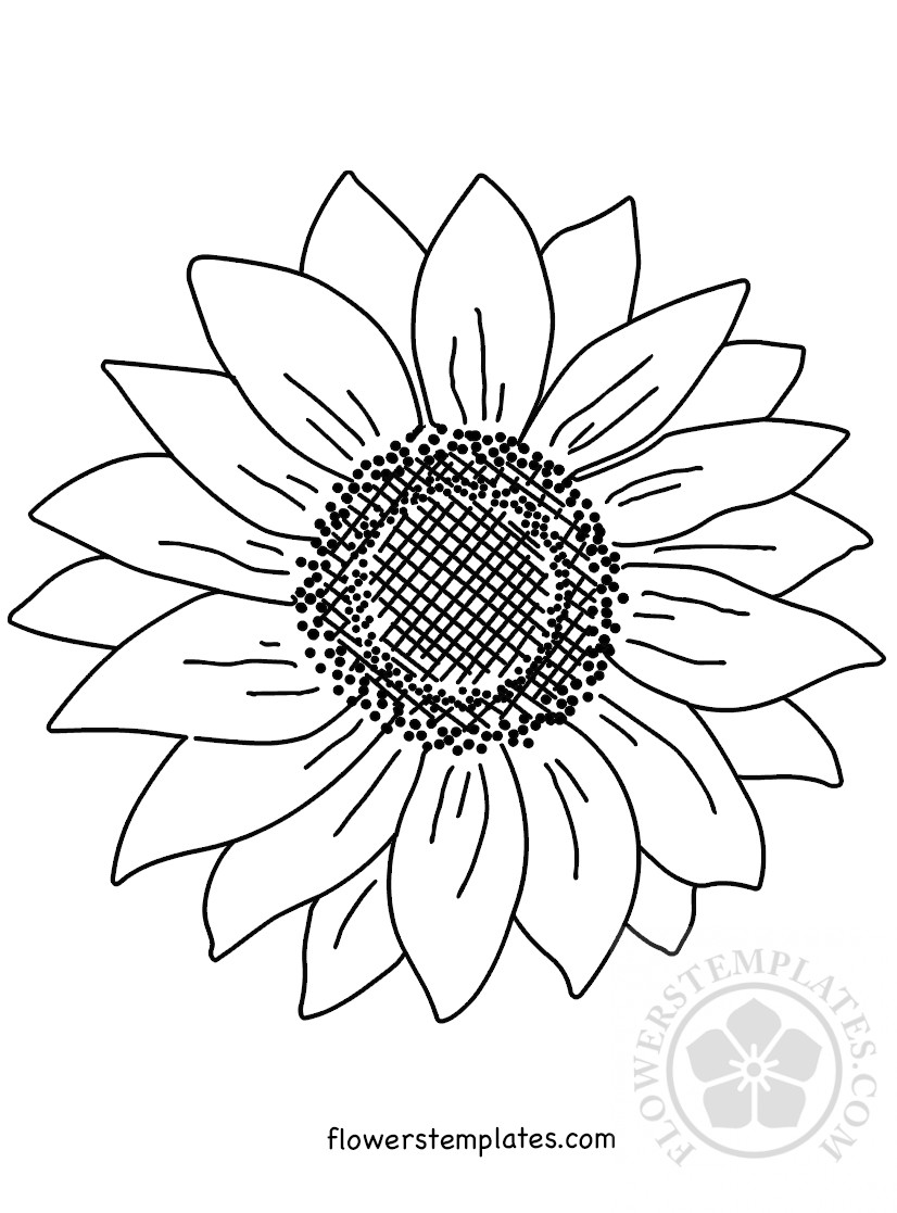 Sunflower Template Large 8F7